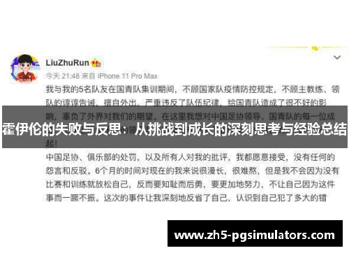 霍伊伦的失败与反思：从挑战到成长的深刻思考与经验总结